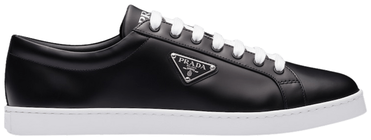 スニーカー PRADA Men Sneakers 2EE369038F0632 P25 Black Buy Prada Brushed Leather Sneaker 'Black' - 2EE376 3F0E