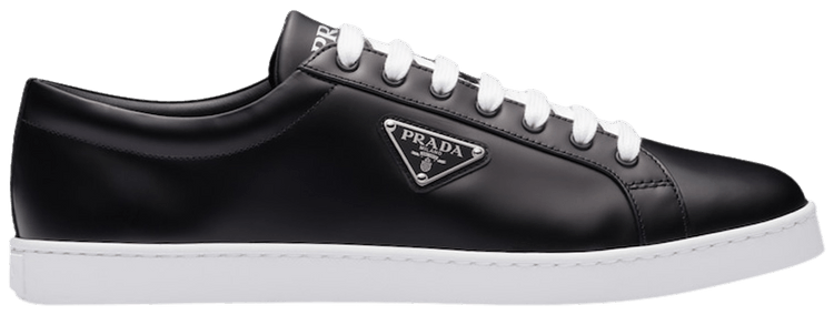 Prada Brushed Leather Sneaker 'Black'