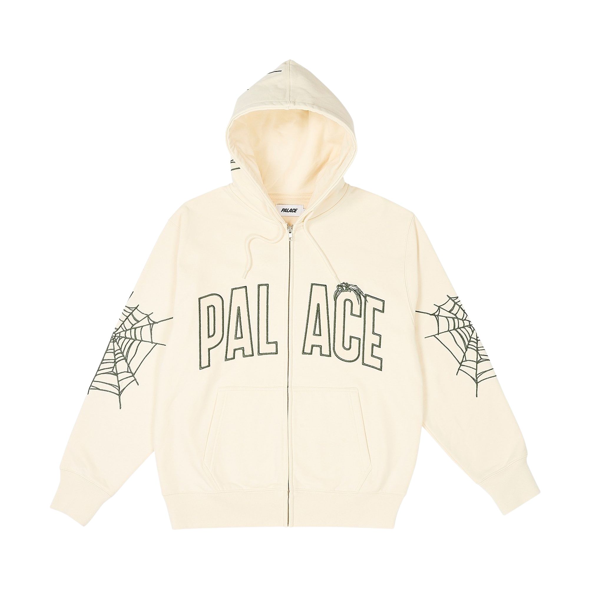 Pre-owned Palace Spider Zip Hood 'soft White' | Men's Size S