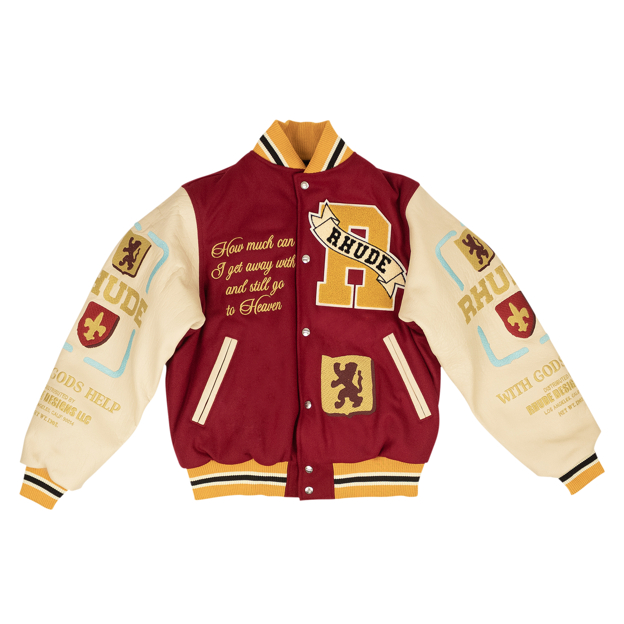 Pre-owned Rhude Le Valley Varsity Jacket 'multicolor' In Multi-color