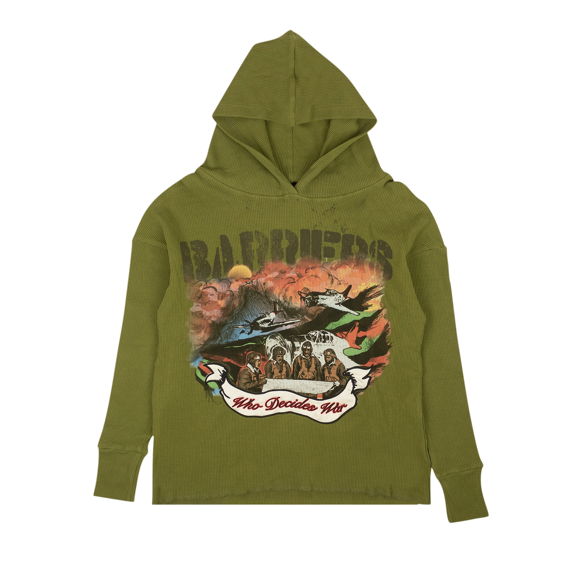 Pre-owned Who Decides War X Barriers Ny Tuskegee Hoodie 'green'