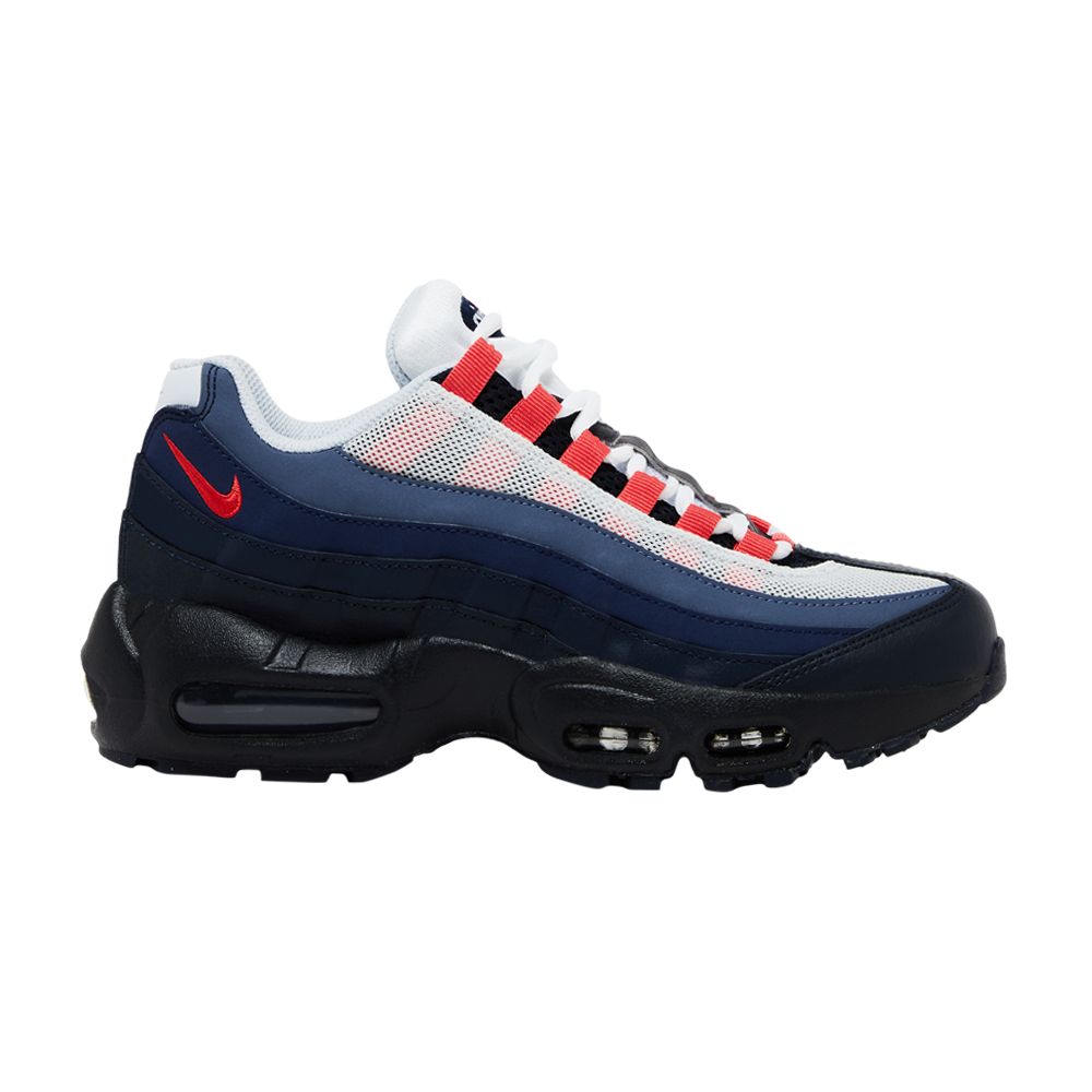 Pre-owned Nike Air Max 95 Recraft Gs 'dark Obsidian Track Red' | Blue | Kid's Size 4
