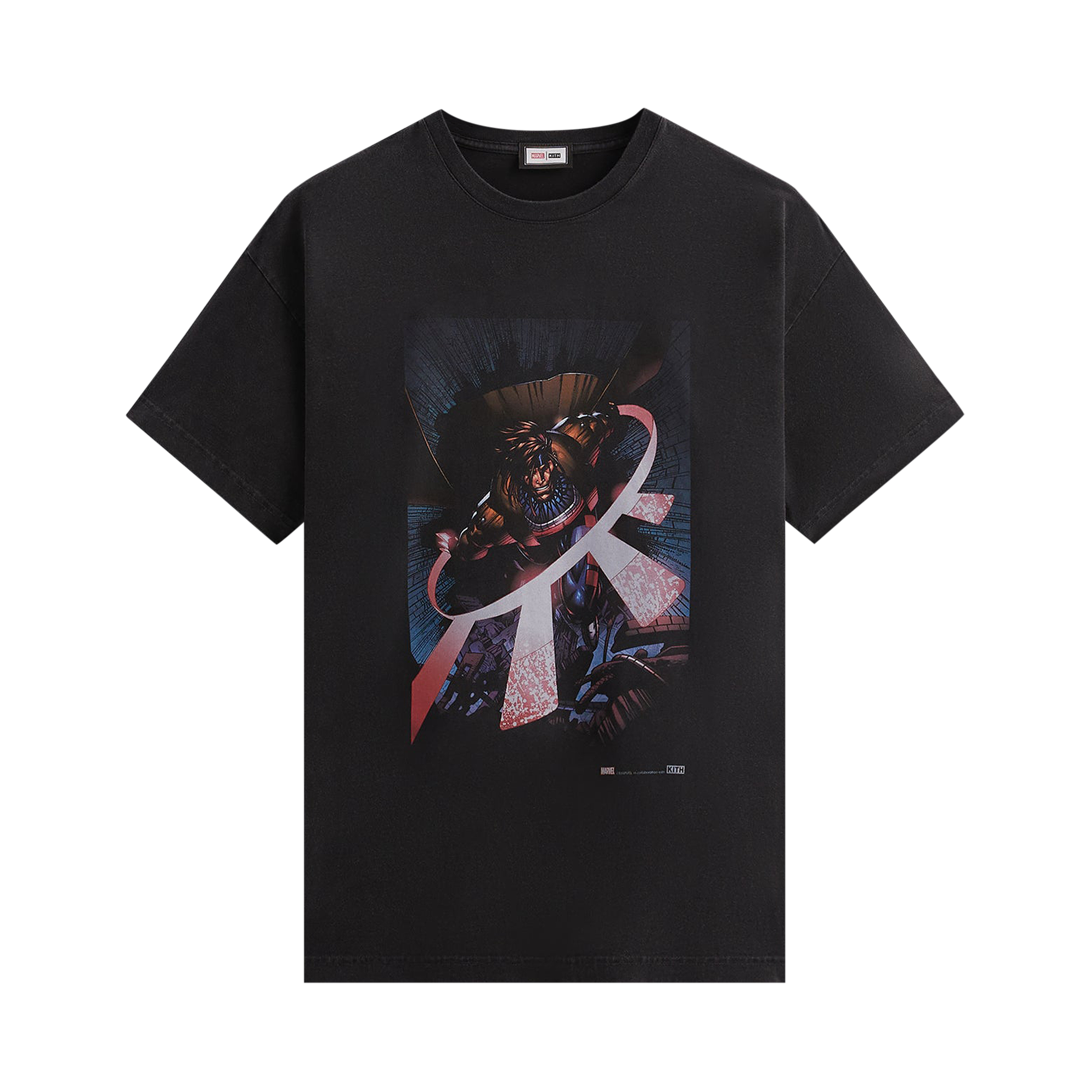 Pre-owned Kith For X-men Gambit Trick Card Vintage Tee 'black'