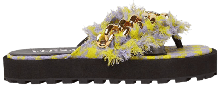 Versace Wmns Chain Sandals Yellow Lilac