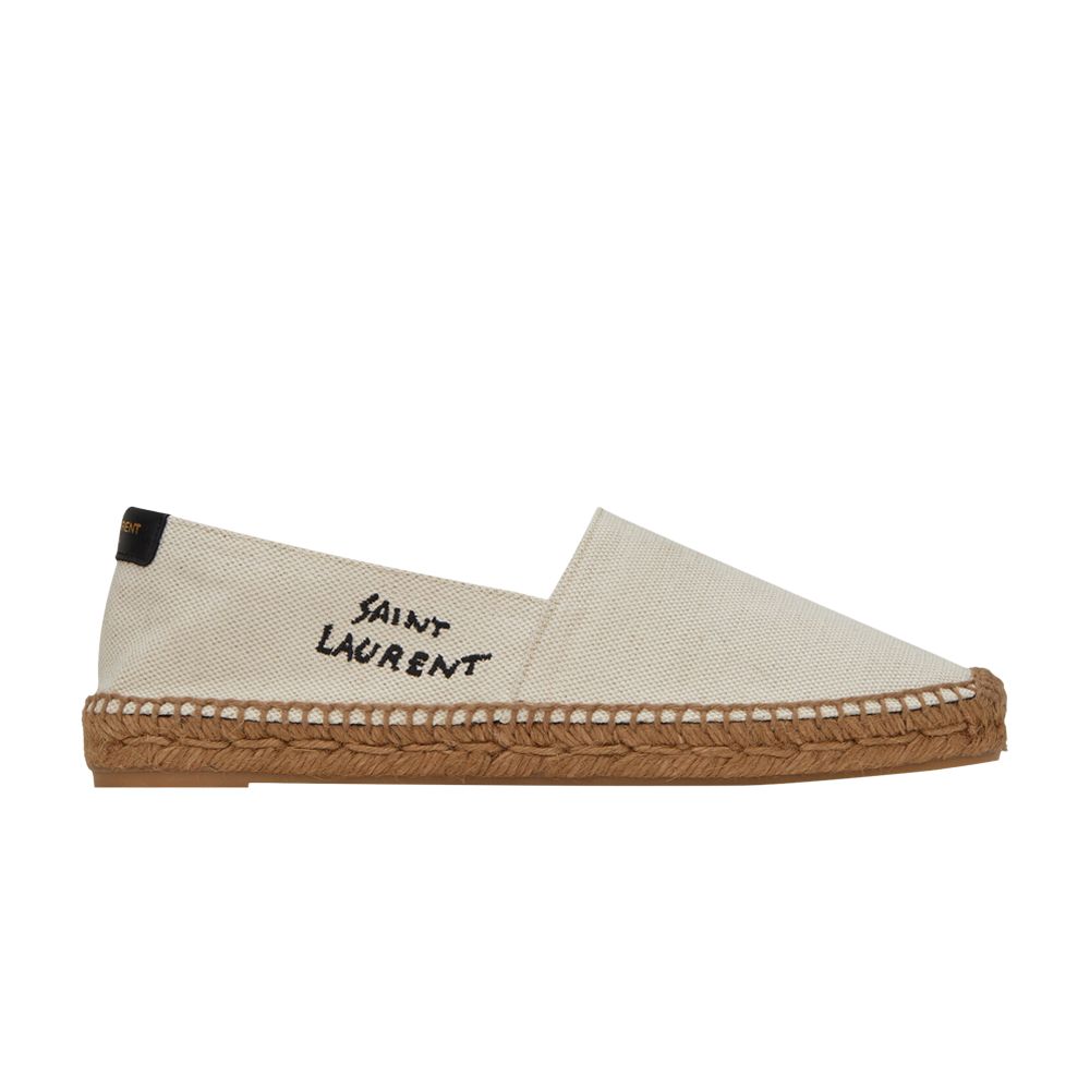 Pre-owned Saint Laurent Embroidered Espadrille 'natural Beige' | Brown | Men's Size 43