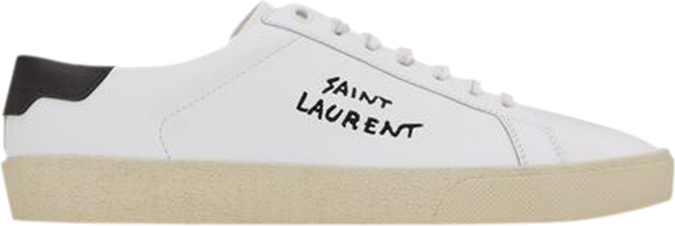 Buy Saint Laurent SL-06 Court Leather 'White Black' 2023 - 610685 AABEE ...