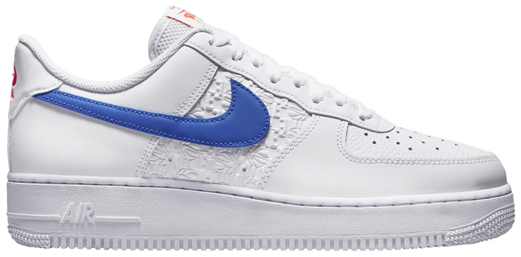 White racer blue air force 1 store