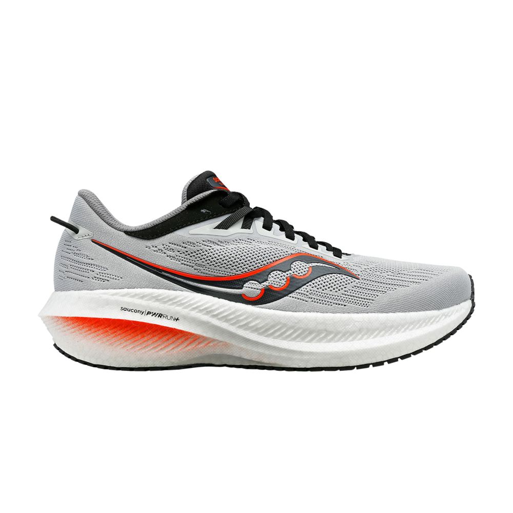 Pre-owned Saucony Triumph 21 Wide 'concrete Orange' In Grey