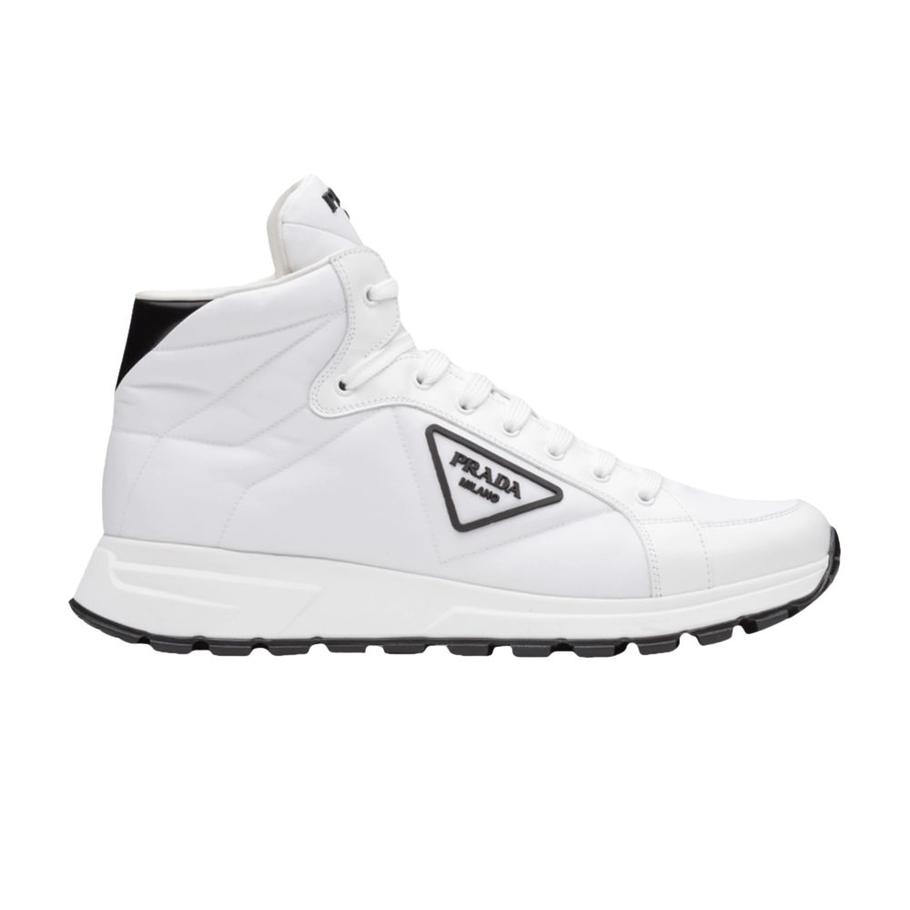 Pre-owned Prada Prax 01 Re-nylon And Brushed Leather 'white Black' | Men's Size 7