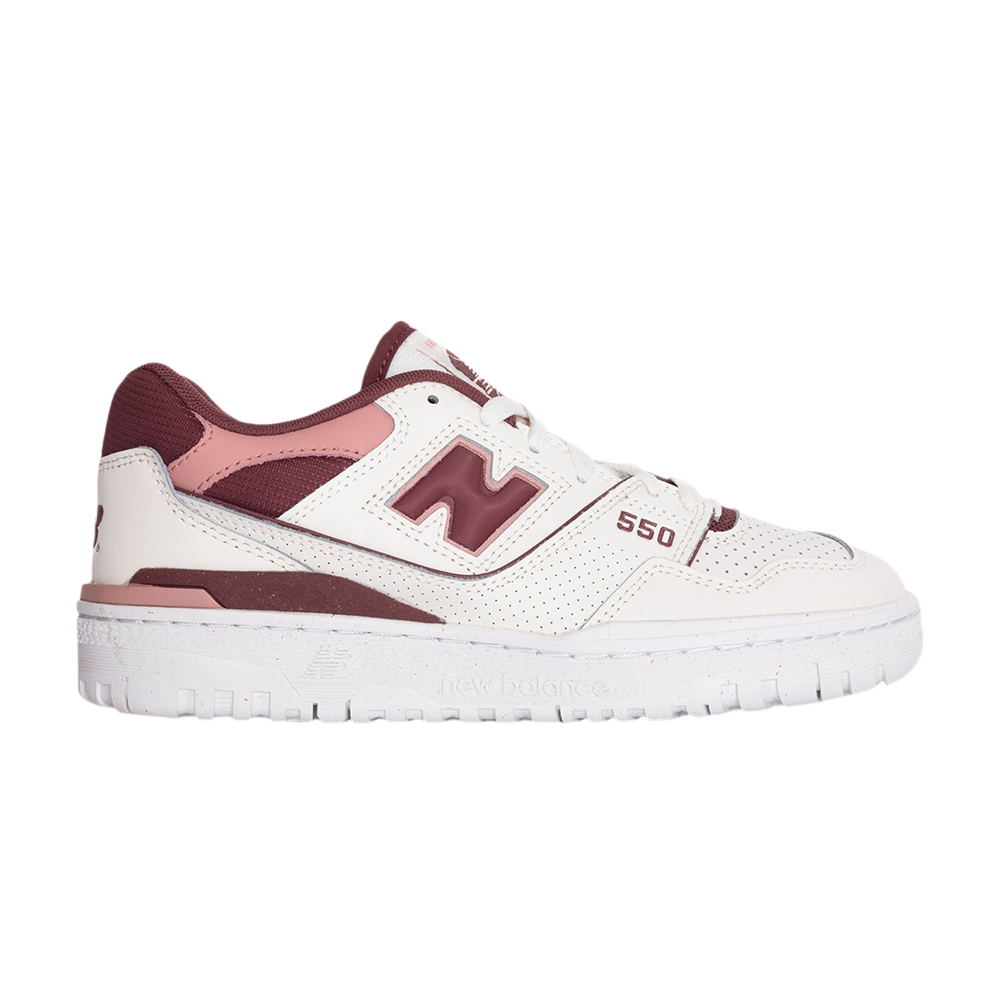 Pre-owned New Balance Wmns 550 'washed Burgundy' In White