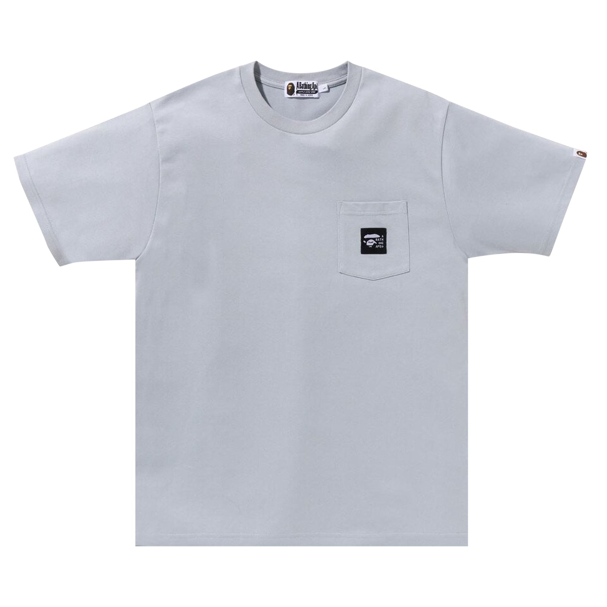 Pre-owned Bape A Bathing Ape Label Pocket Tee 'grey'
