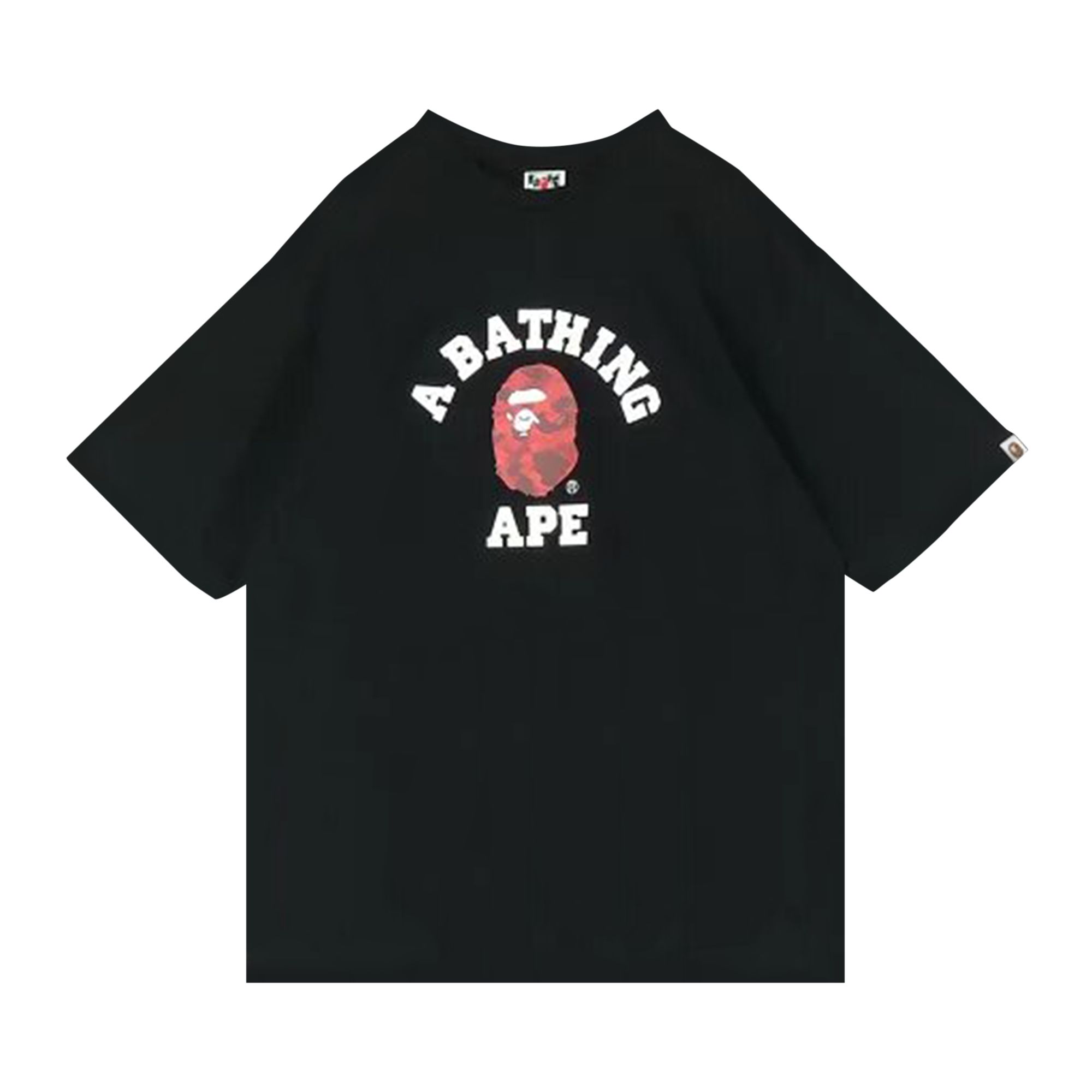 BAPE BAPE COLOR CAMO COLLEGE TEE 'BLACK/RED'