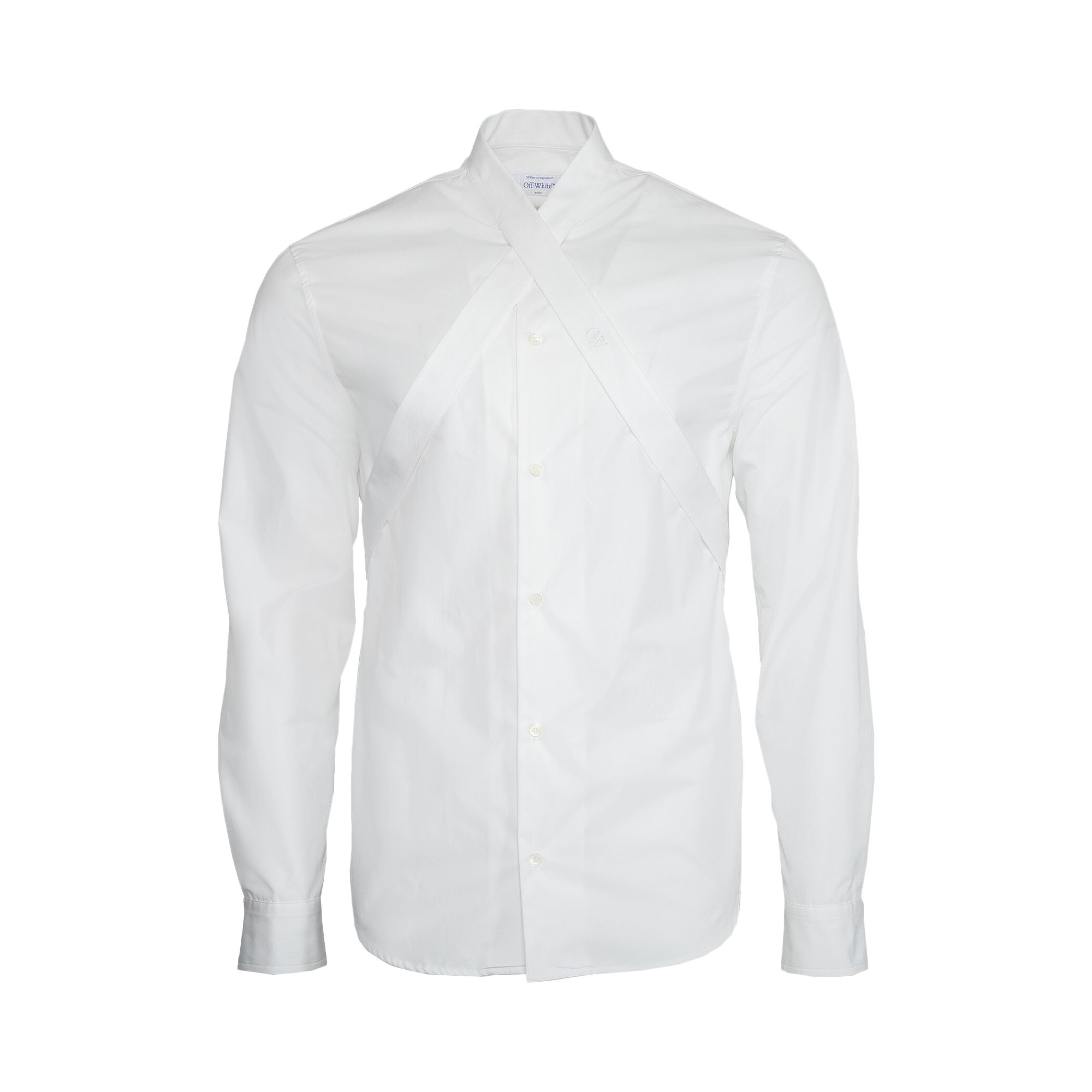 Pre-owned Off-white Emblem Heavycot Collar Shirt 'white/white' | Men's Size Xl