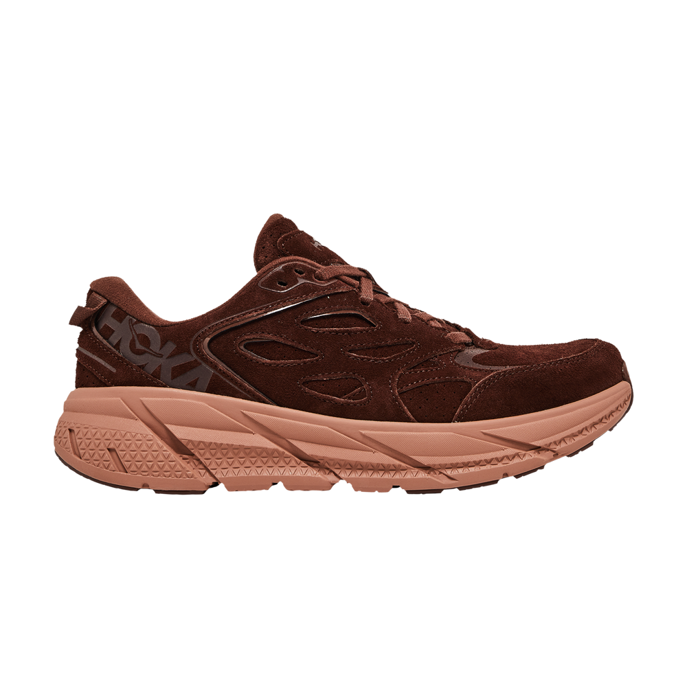 Pre-owned Hoka One One Clifton L Suede 'cappuccino Cork' In Red
