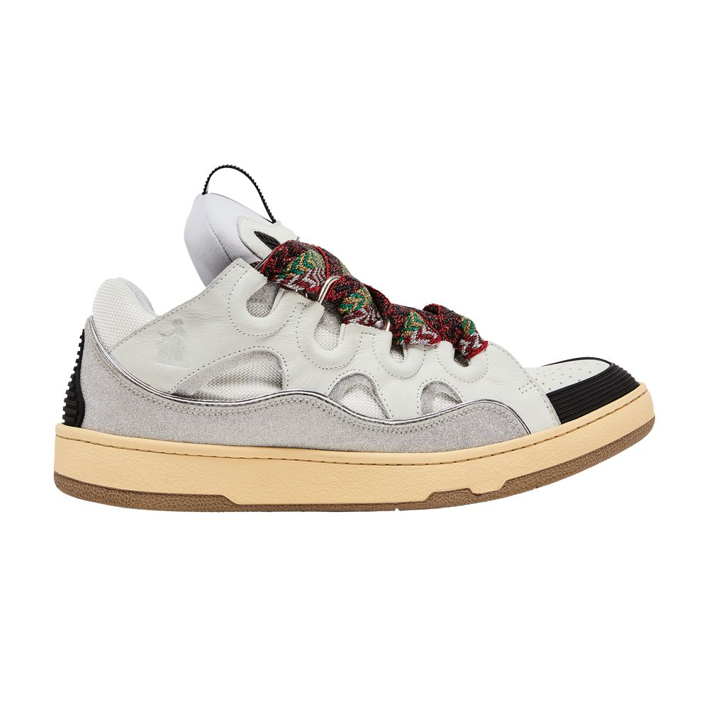 Lanvin Lanvin Curb Leather and Glitter Sneakers 'White' | Men's Size 41