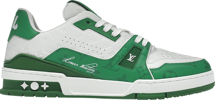 Louis Vuitton Trainer Sneaker 1A9JHX Green Denim