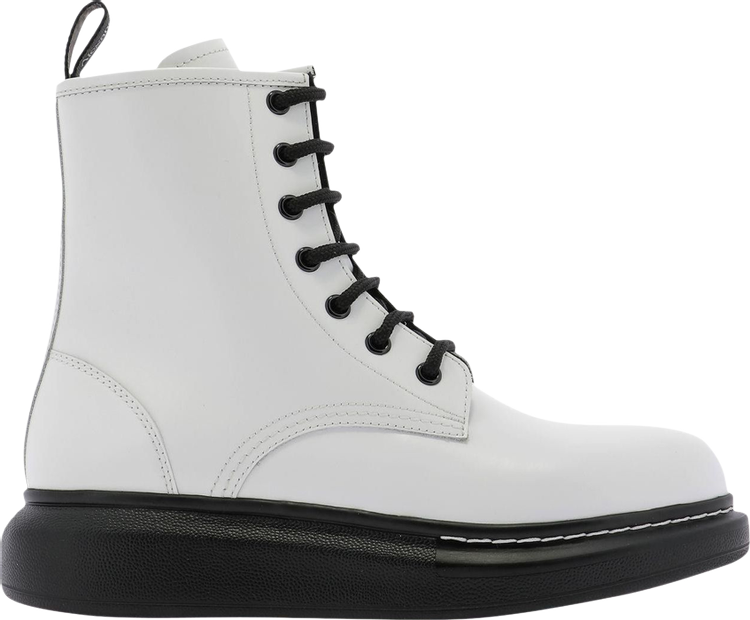 Alexander McQueen Hybrid Lace-Up Boot 'White Black'