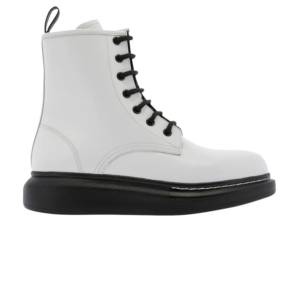 Pre-owned Alexander Mcqueen Hybrid Lace-up Boot 'white Black' | Men's Size 41