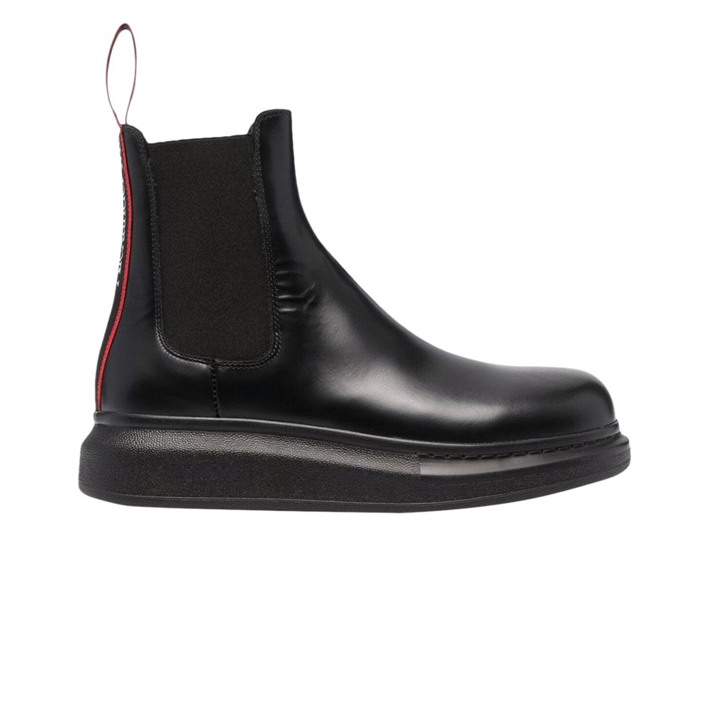 Pre-owned Alexander Mcqueen Hybrid Chelsea Boot 'black Red' | Men's Size 42