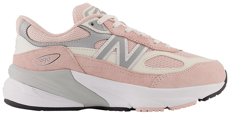 New Balance 990v6 Big Kid X Wide Pink Haze