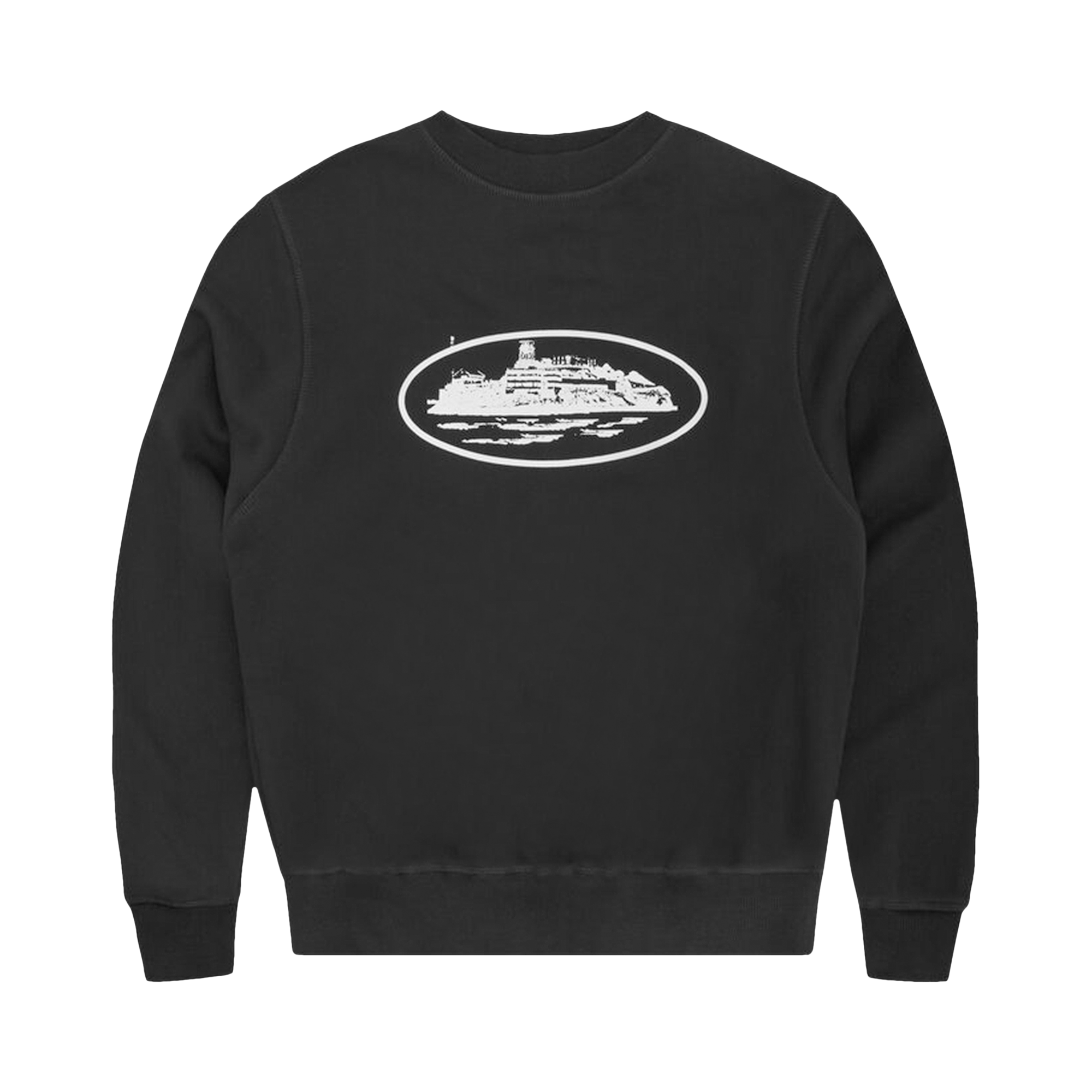 Pre-owned Corteiz Og Alcatraz Sweatshirt 'black'