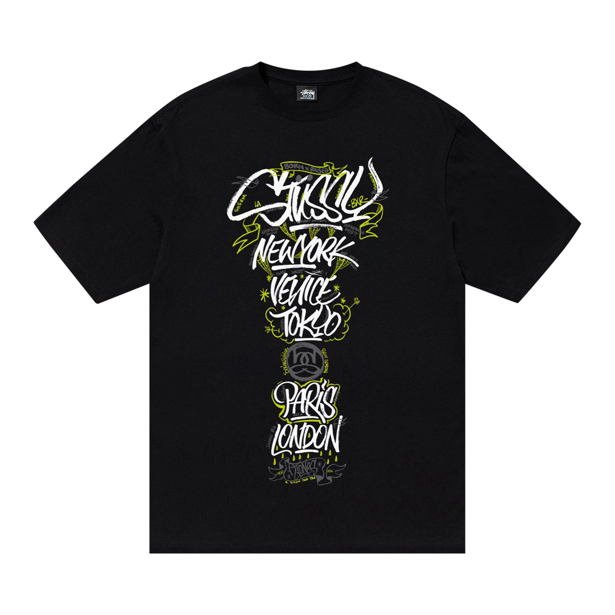 Stussy x Born X Raised Handstyles Tee 'Black' | Men's Size M