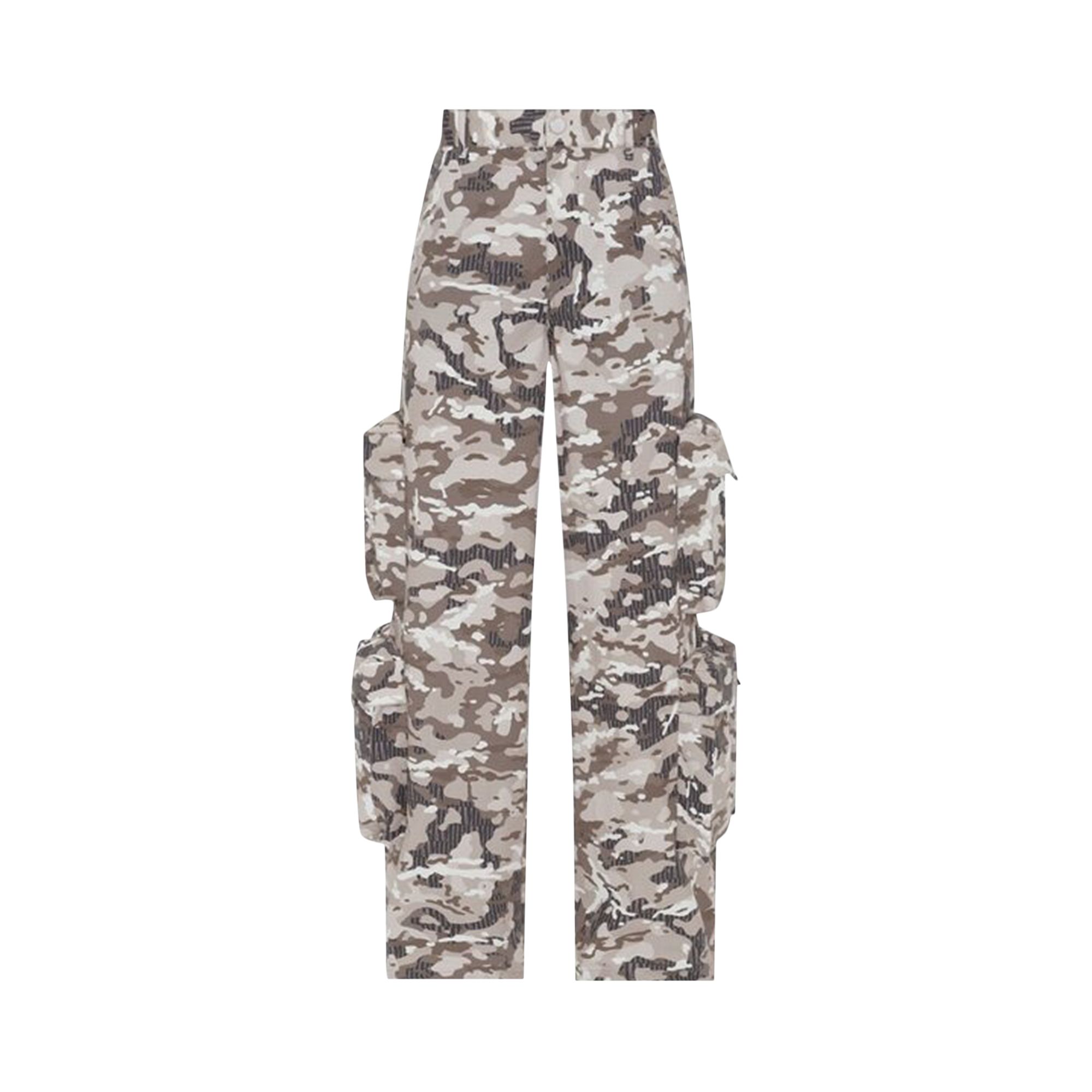 Pre-owned Amiri Camo Baggy Cargo Pants 'green Camo' | Women's Size 36