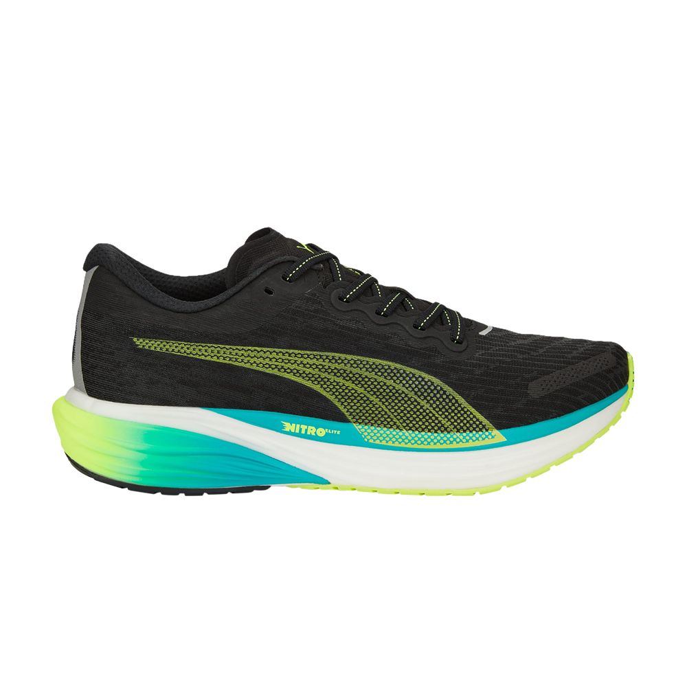 Puma Deviate Nitro 2 'Black Deep Aqua Lime' | Men's Size 7 - 376807-08