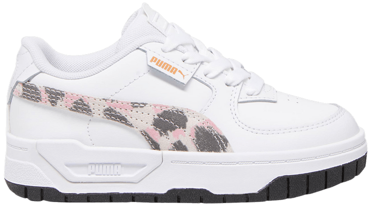 Puma Cali Dream Little Kid Animal Print   White Peach Smoothie