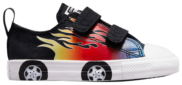 Converse Chuck Taylor All Star Easy On Low TD Cars   Flames Black