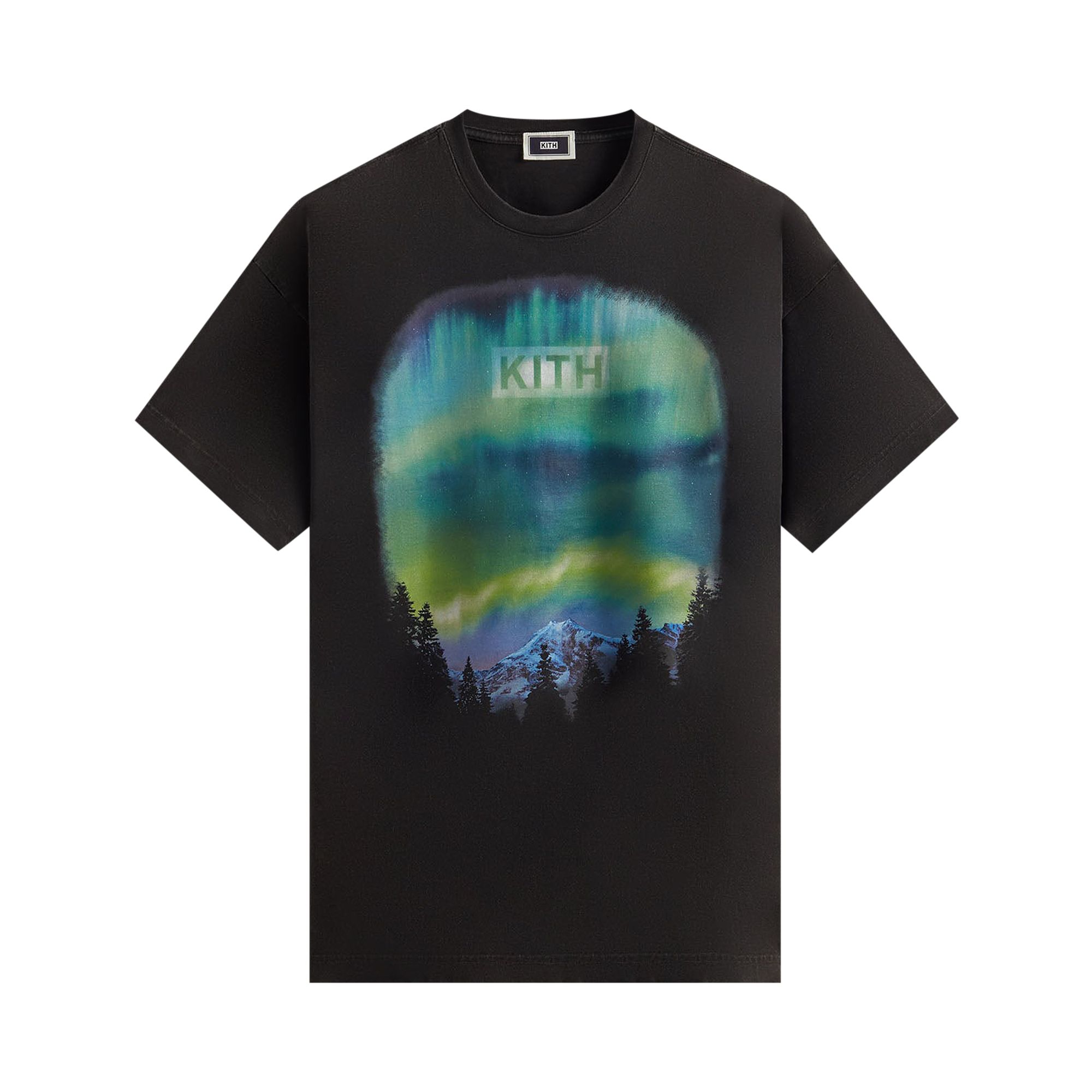 Kith Aurora Classic Logo Vintage Tee 'Black' | Men's Size M