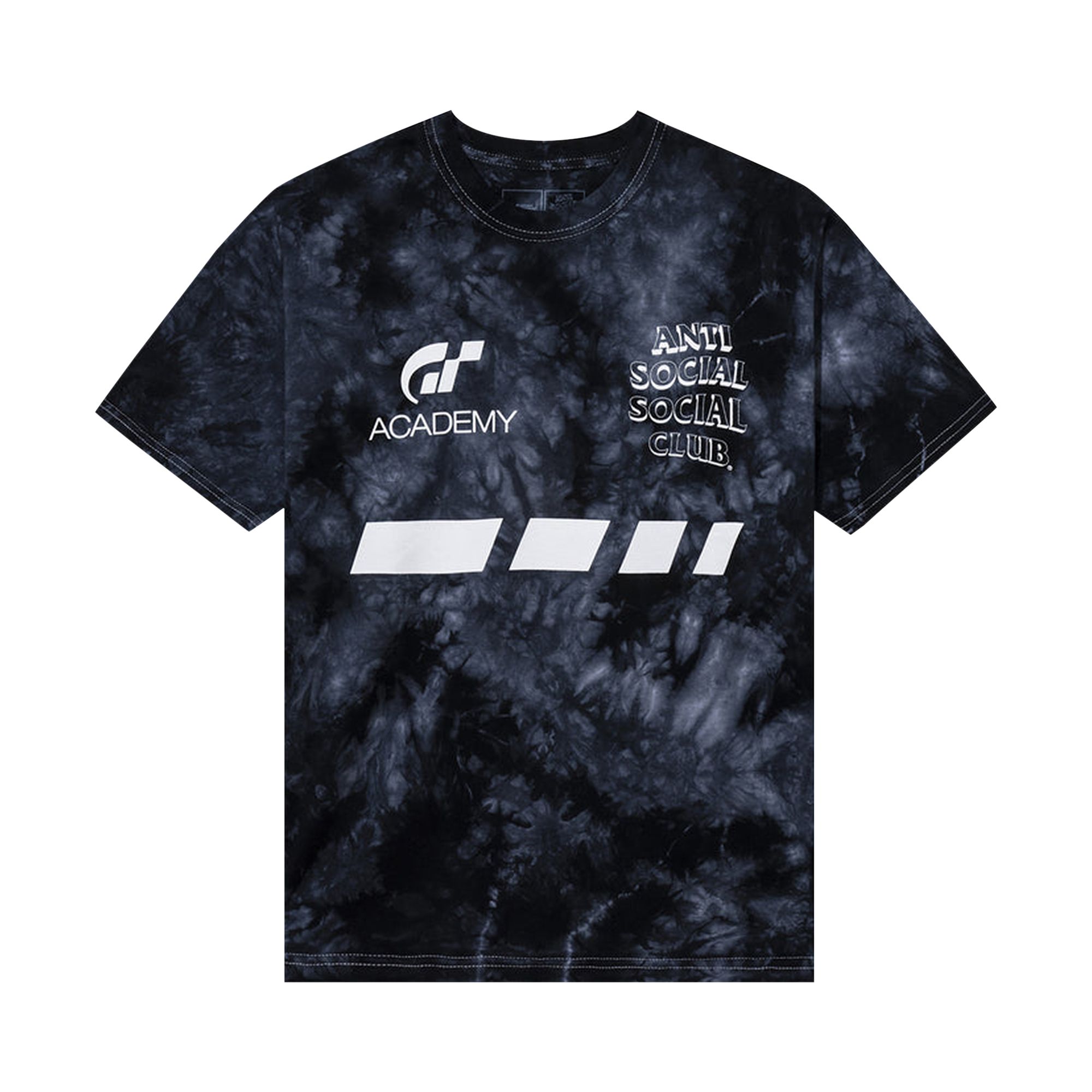 Pre-owned Anti Social Social Club X Gran Turismo Tie-dye Tee 'black' | Men's Size Xl