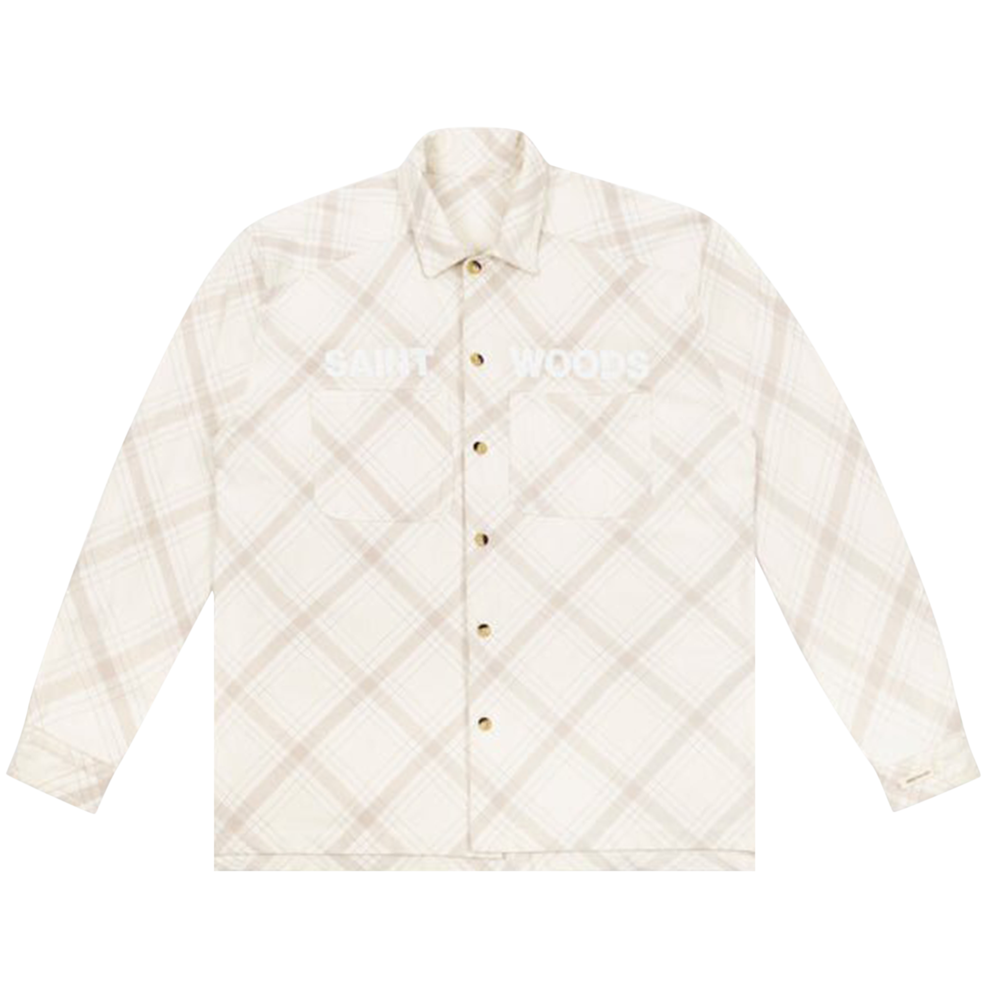 Pre-owned Saintwoods Unlined Flannel 'bone' In White