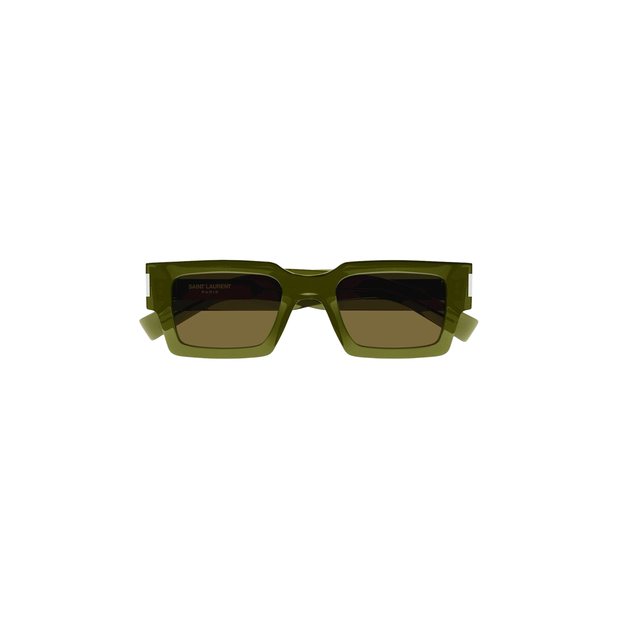Pre-owned Saint Laurent Rectangular Frame Sunglasses 'green'