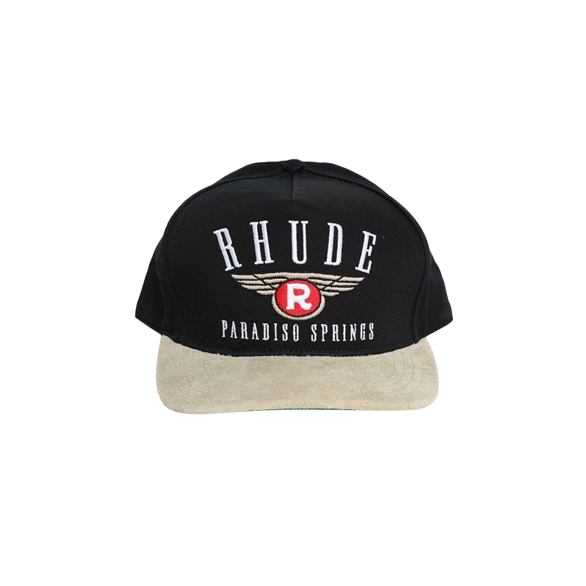 Pre-owned Rhude Suede Brim Twill Hat 'black/khaki'