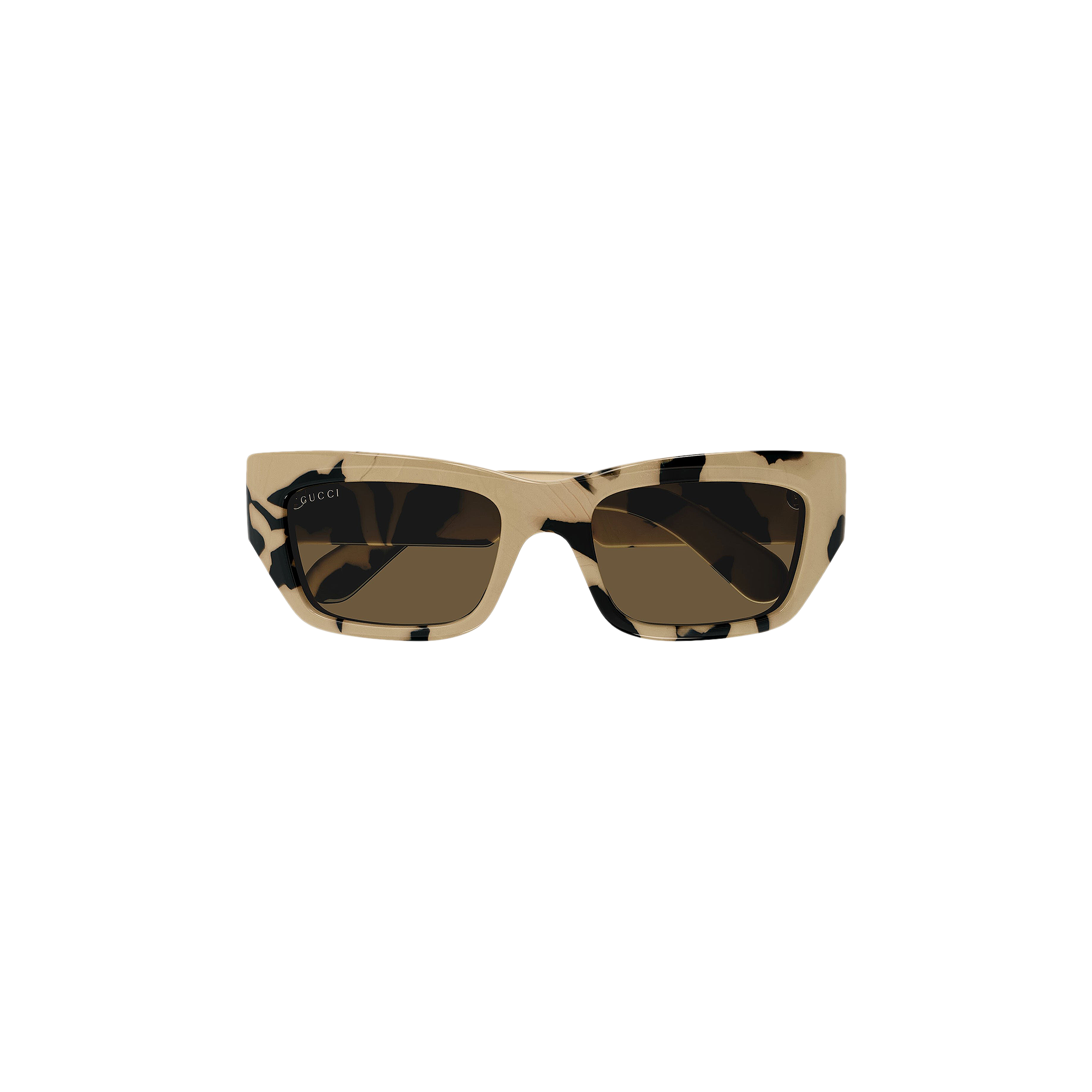 Pre-owned Gucci Rectangular Frame Sunglasses 'havana' In Brown