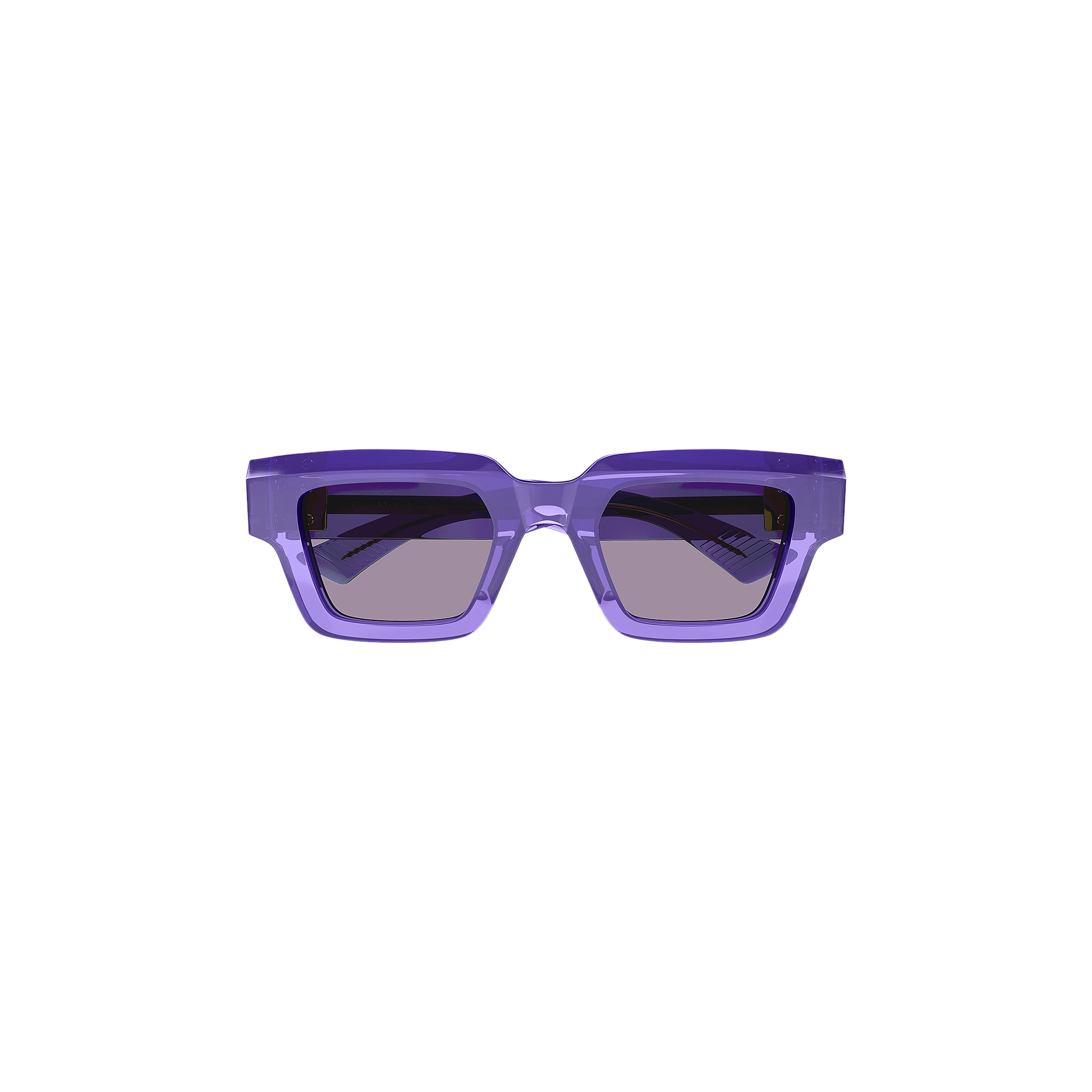 Pre-owned Bottega Veneta Rectangular Frame Sunglasses 'violet' In Purple