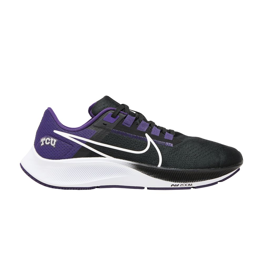 Nike Air Zoom Pegasus 38 'TCU Horned Frogs' | Black | Men's Size 8.5 - DJ0855-001
