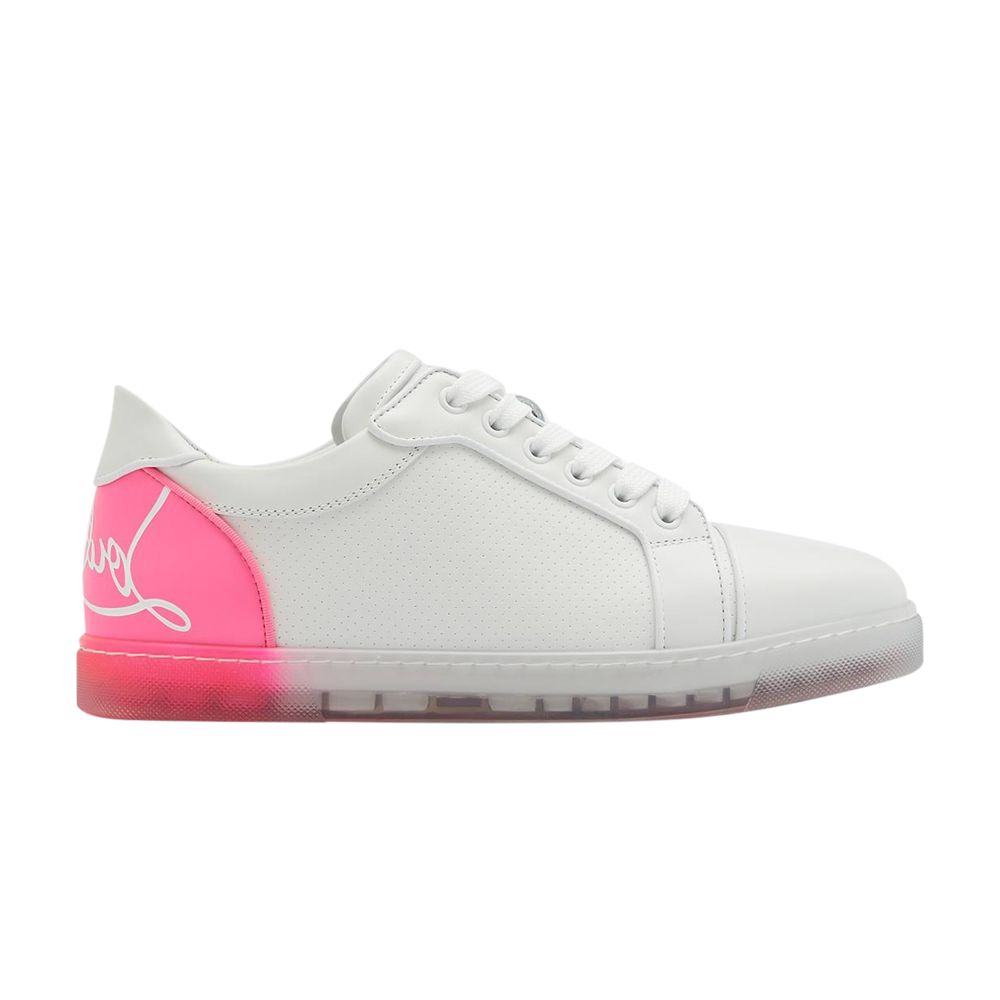 Pre-owned Christian Louboutin Wmns Fun Vieira Orlato Flat 'white Fluo Pink' | Women's Size