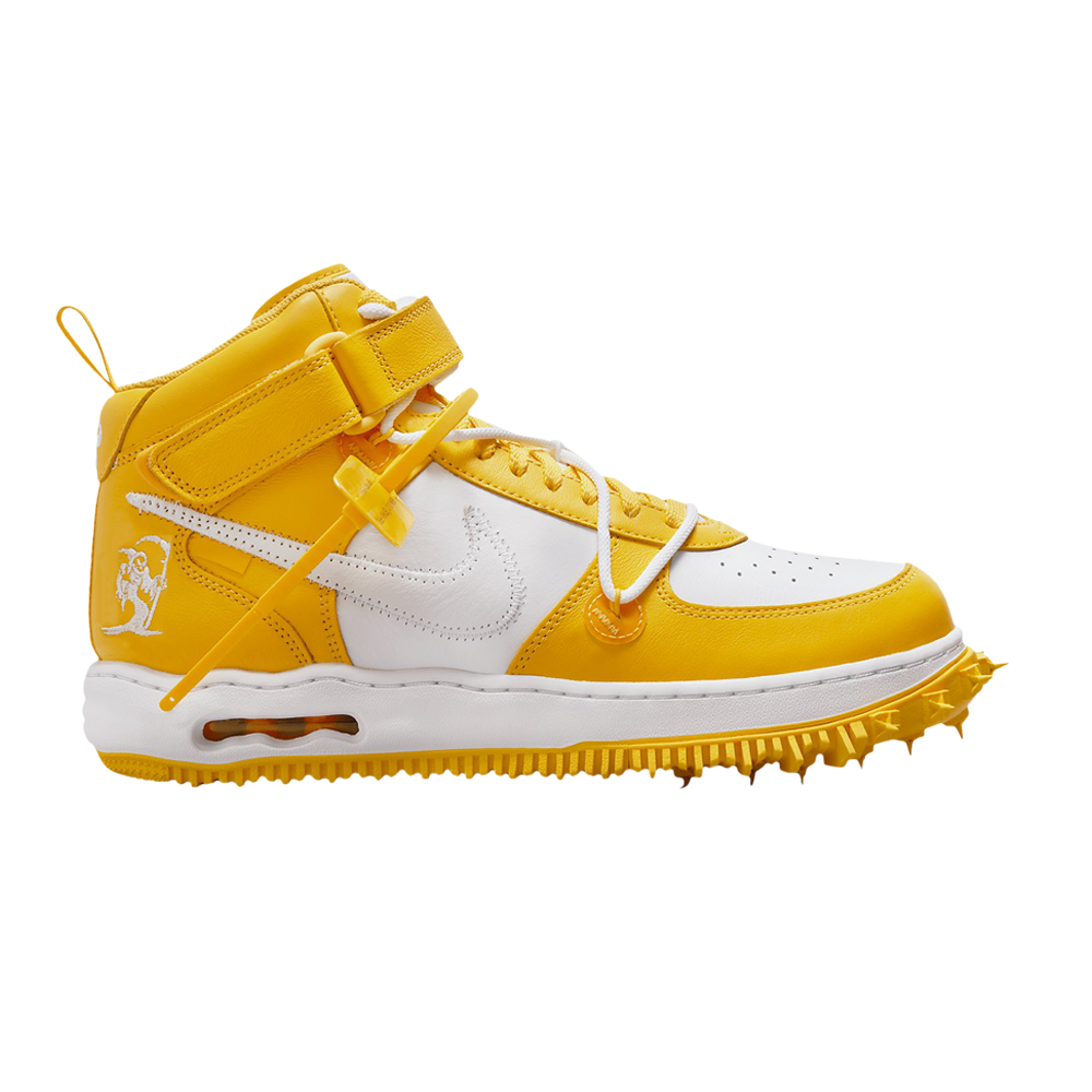 Pre-owned Nike Off-white X Air Force 1 Mid Sp Leather 'varsity Maize' In Yellow