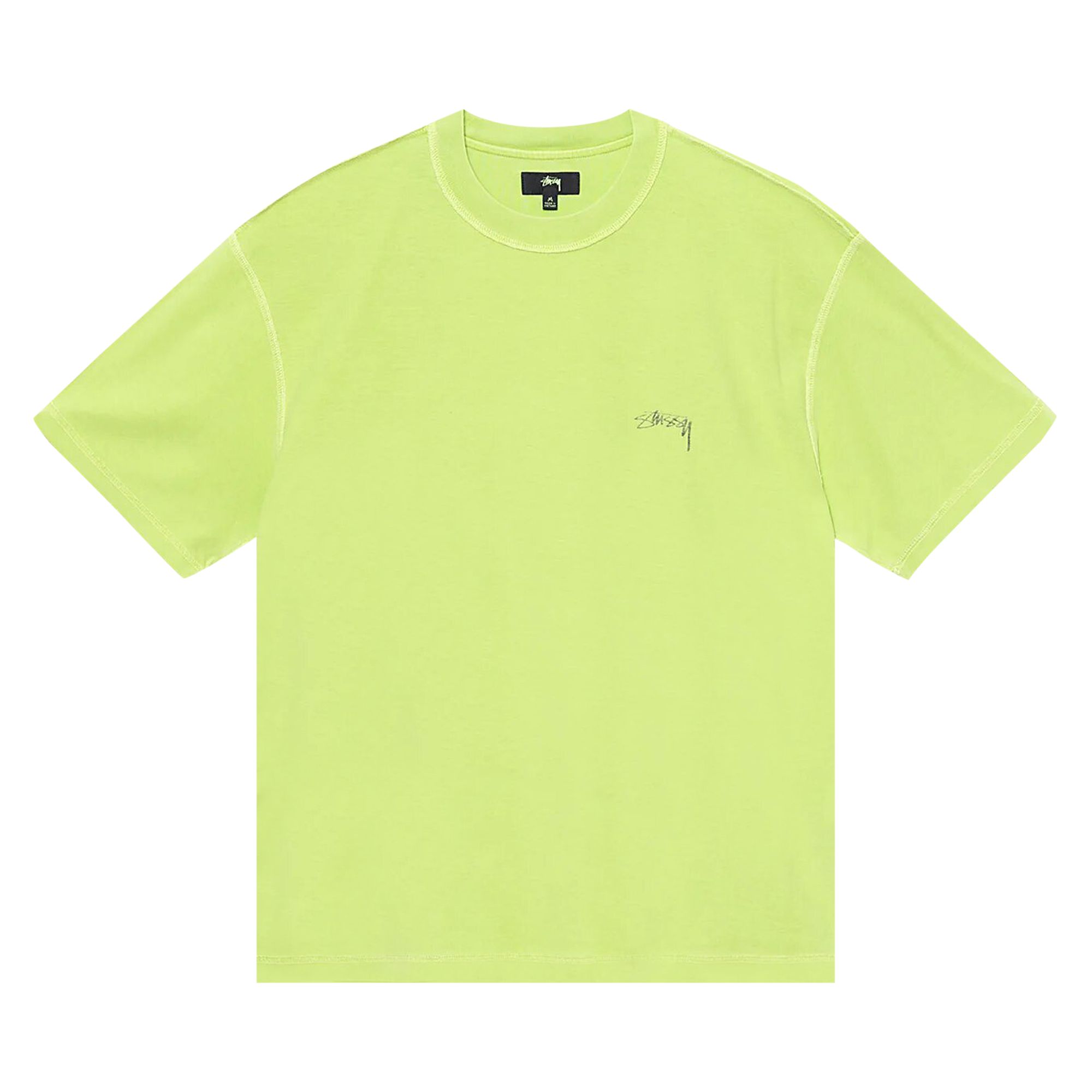 Click to view more detailed imagery on our partner's website Pre-owned Stussy Pigment Dyed Inside Out Crew 'lime' In Green