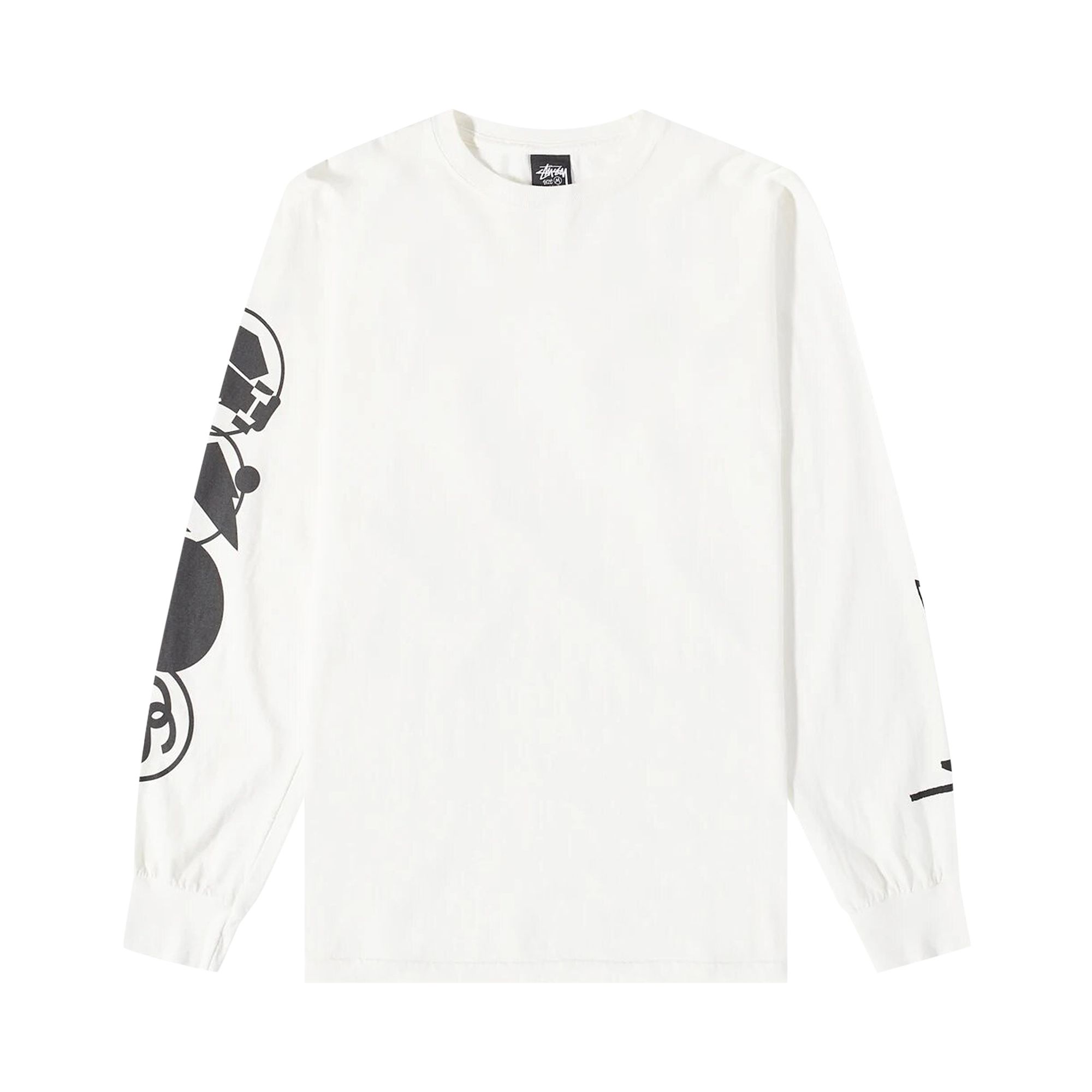 Pre-owned Stussy Stacked Long-sleeve T-shirt 'natural' | Cream | Men's Size M In White