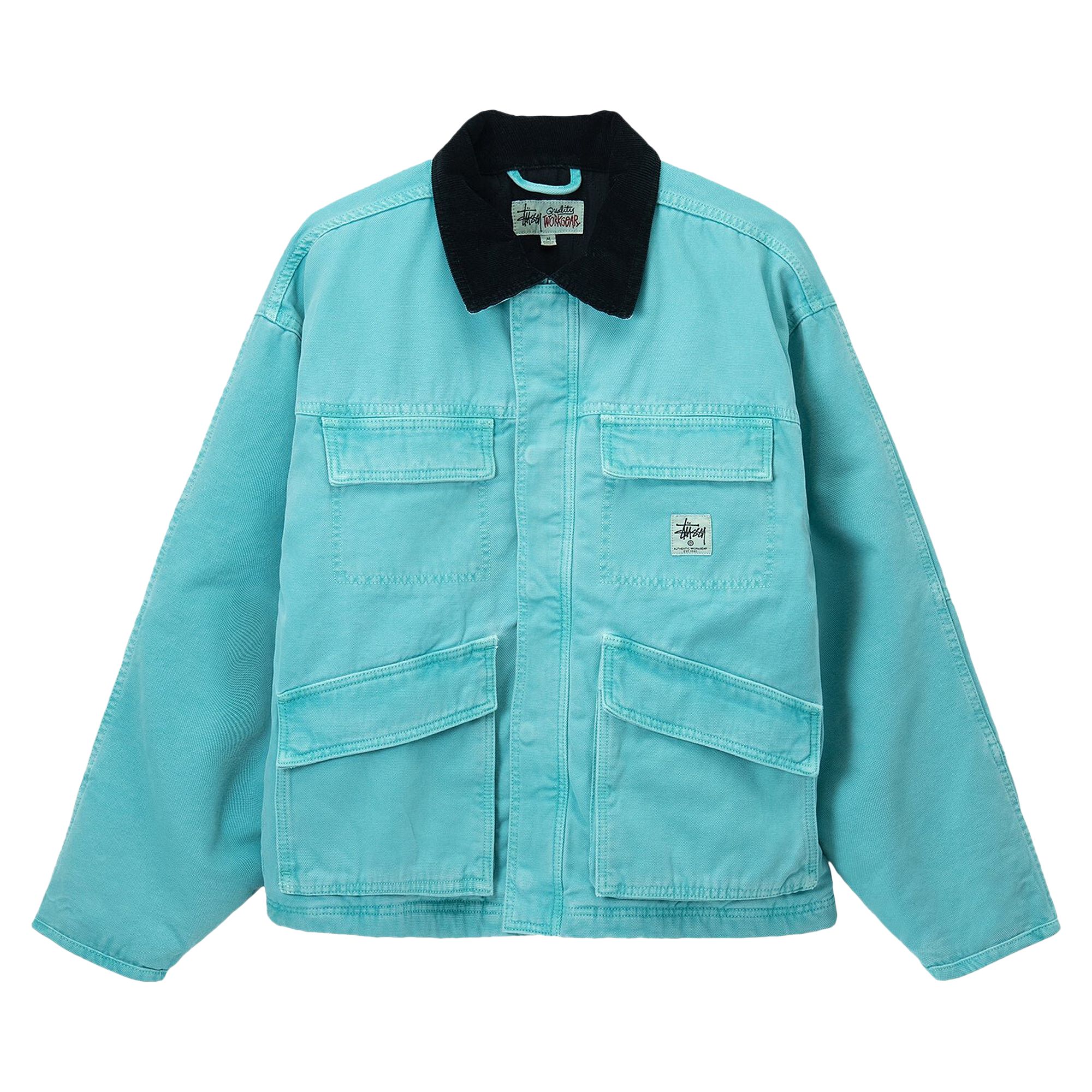Stussy Washed Canvas Shop Jacket 'Teal' | Men's Size L
