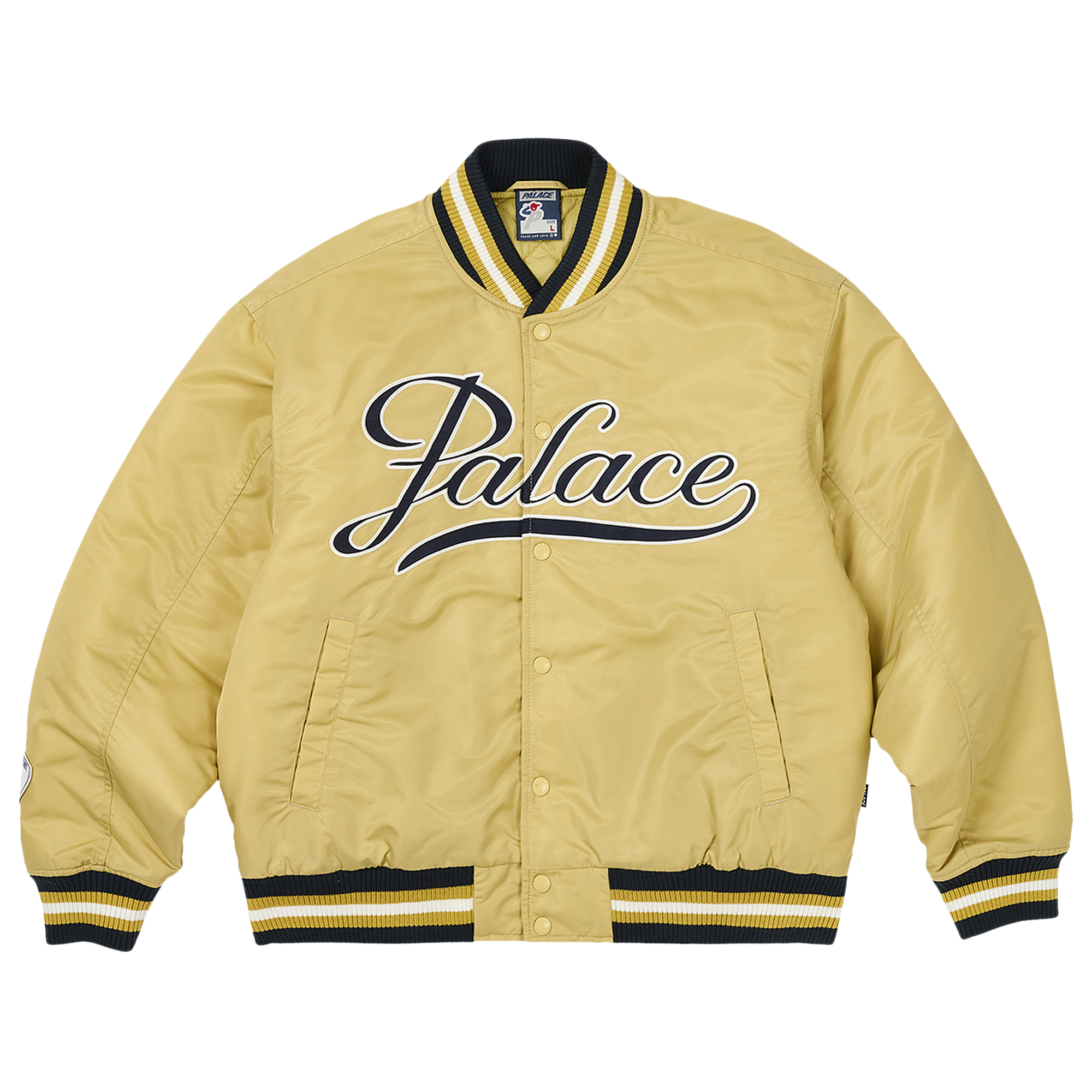 Pre-owned Palace Satin The Arena Jacket 'gold'