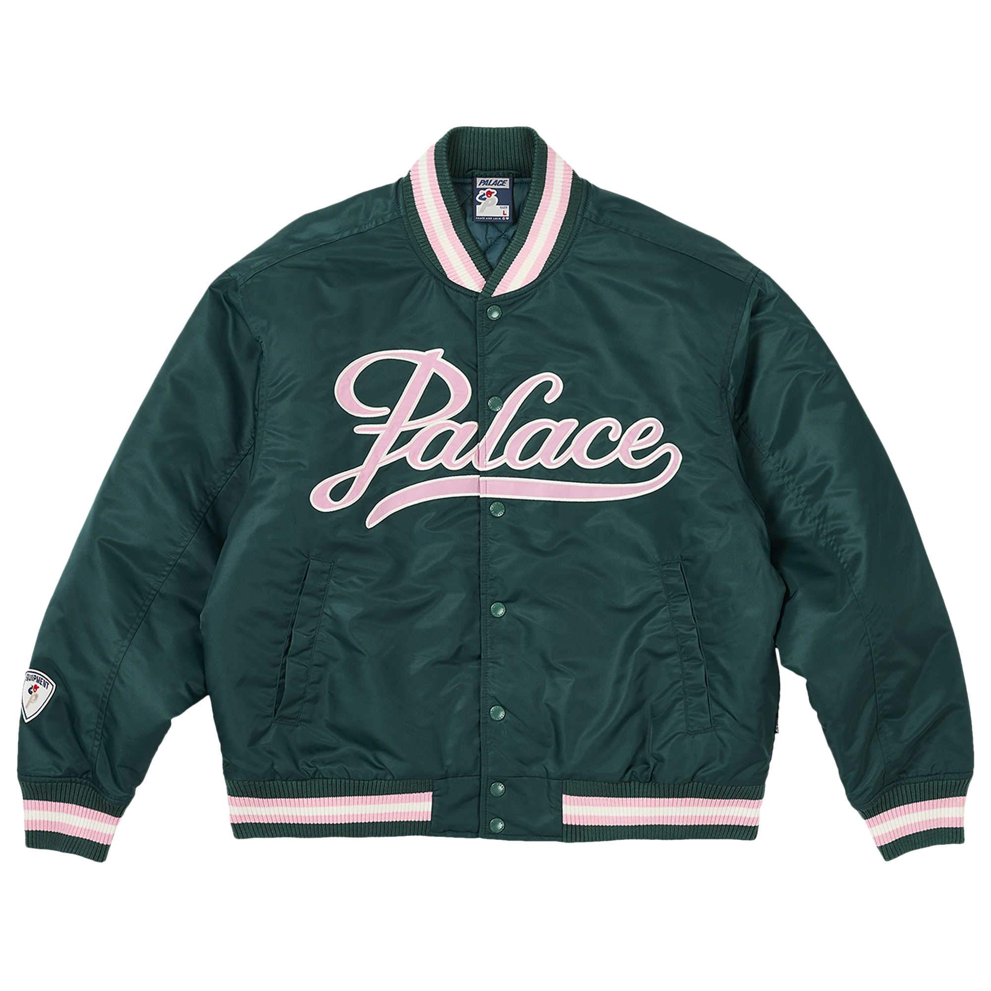 Pre-owned Palace Satin The Arena Jacket 'green'