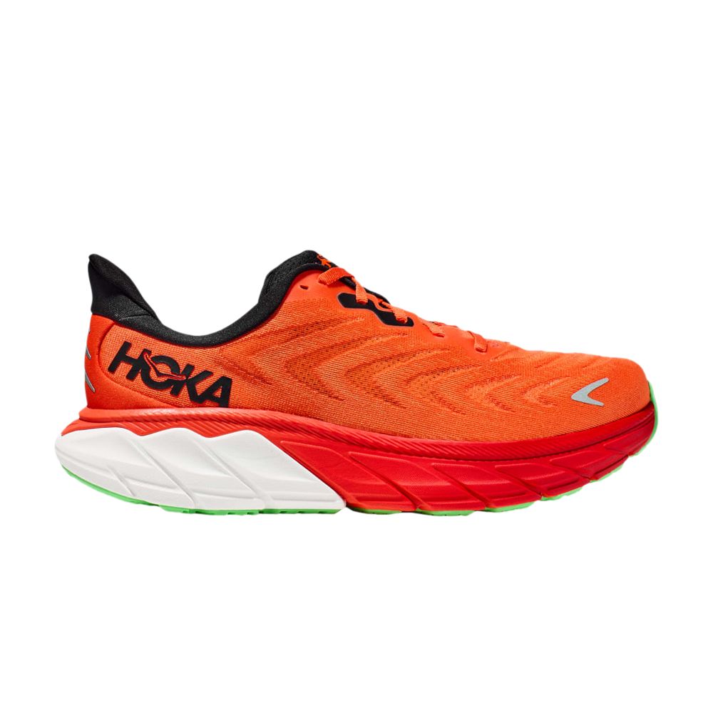 Hoka One One Arahi 6 'Flame Black' | Red | Men's Size 7