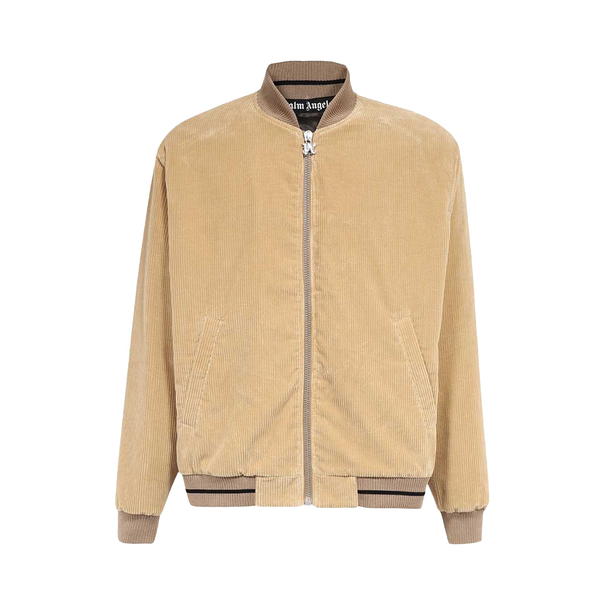 Pre-owned Palm Angels Corduroy Bomber Jacket 'beige/multicolor' | Tan | Men's Size S In Brown