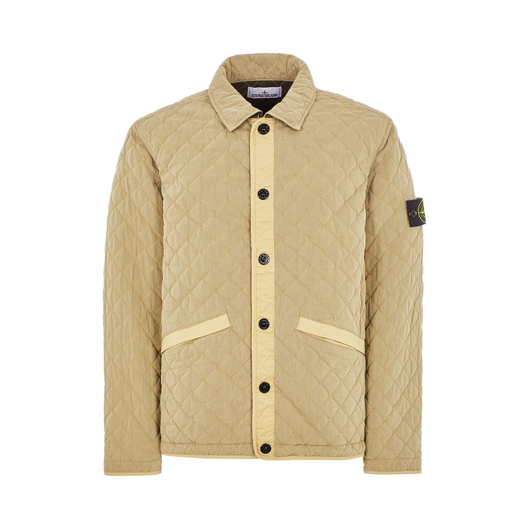 Pre-owned Stone Island Light Quilted Jacket 'natural Beige' | Tan | Men's Size Xl