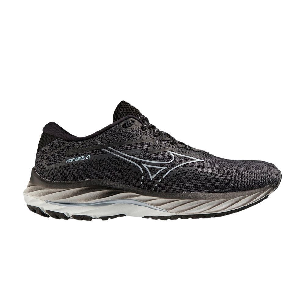Pre-owned Mizuno Wmns Wave Rider 27 'ebony Snowcrest' | Black | Women's Size 7