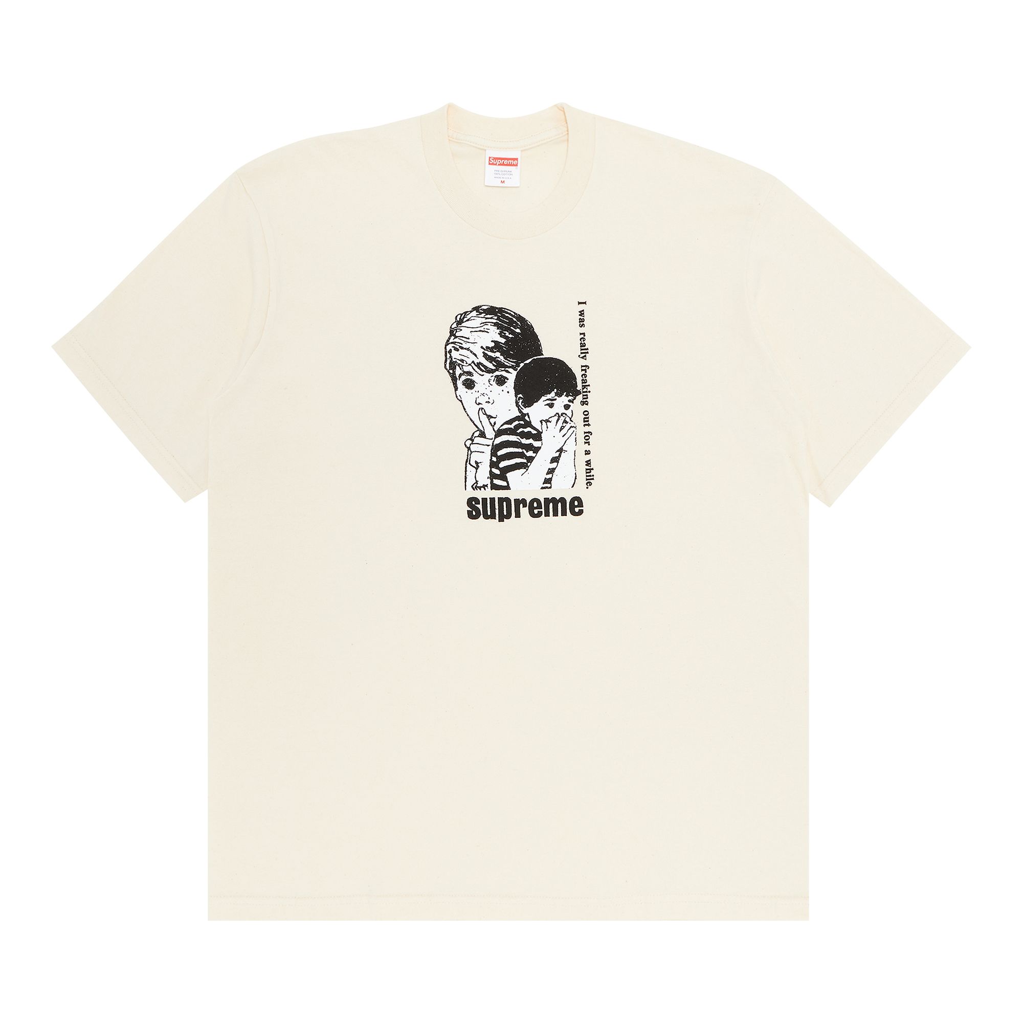 Supreme Freaking Out Tee 'Natural' | Cream | Men's Size M